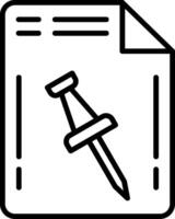 icono de línea de documento vector