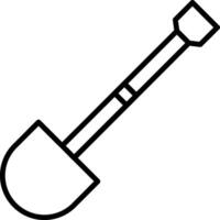 Shovel Line Icon vector