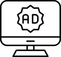 Computer Line Icon vector