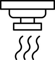 icono de línea de detector de humo vector