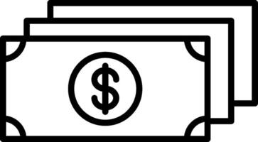 Dollar Line Icon vector