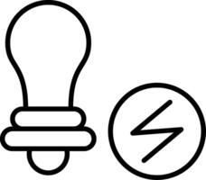 Energy Saving Line Icon vector