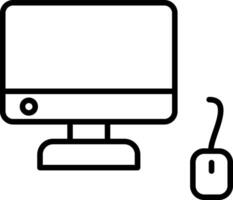 Computer Line Icon vector