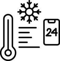 Temperature Control Line Icon vector