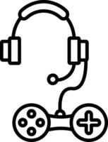 Headphones Line Icon vector