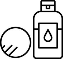 Makeup Remover Line Icon vector