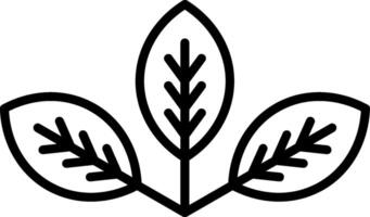 Leaf Line Icon vector