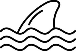 Fin Line Icon vector