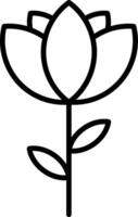 Flower Line Icon vector