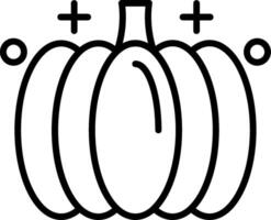 icono de línea de calabaza vector