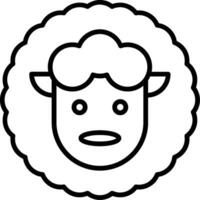 Sheep Line Icon vector