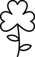 Clover Line Icon vector