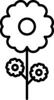 Flower Line Icon vector