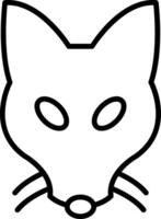 Fox Line Icon vector