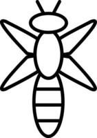 Dragonfly Line Icon vector