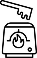 Wax Machine Line Icon vector