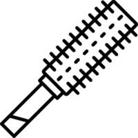 Hairbrush Line Icon vector