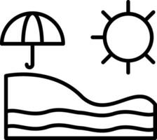 Beach Line Icon vector