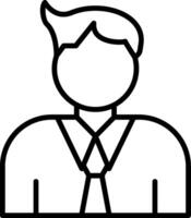 Character Line Icon vector
