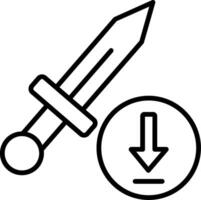 Weapon Line Icon vector