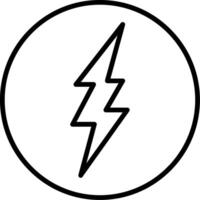 Lightning Line Icon vector