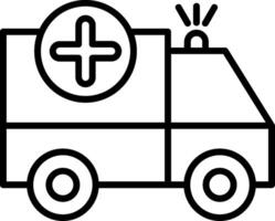 Ambulance Line Icon vector