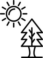 Sun Line Icon vector