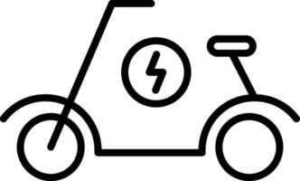 icono de línea de scooter vector