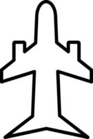 Plane Line Icon vector