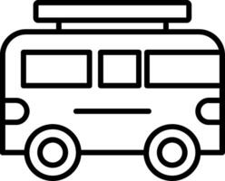 Camper Line Icon vector