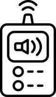 icono de línea de grabadora vector