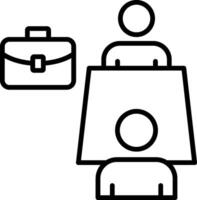 Business Meeting Line Icon vector