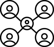 Networking Line Icon vector