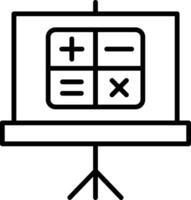 Maths Line Icon vector