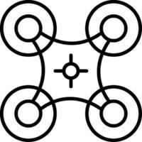 Drone Line Icon vector