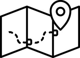 Map Line Icon vector