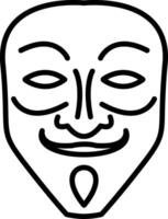 Mask Line Icon vector