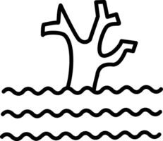 Flood Line Icon vector