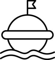 Buoy Line Icon vector