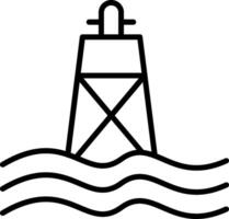 Buoy Line Icon vector