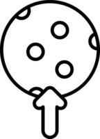 Moon Line Icon vector