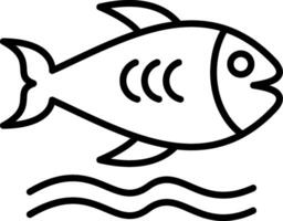 Fish Line Icon vector
