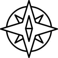 Compass Line Icon vector