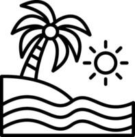 Beach Line Icon vector