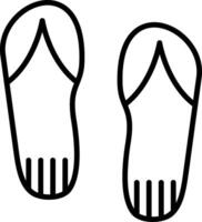 Flip Flops Line Icon vector