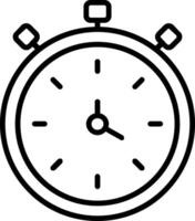 Stopwatch Line Icon vector