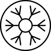 Snowflake Line Icon vector