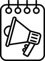 Notepad Line Icon vector