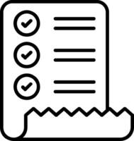 Check List Line Icon vector