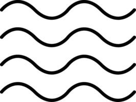 Waves Line Icon vector